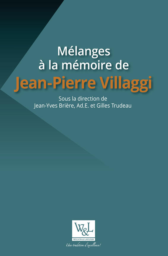 Mélanges à la mémoire de Jean-Pierre Villaggi