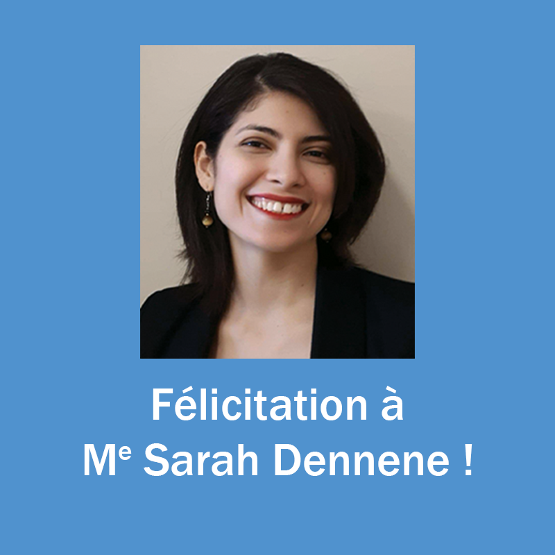 Me Sarah Dennene nommée directrice des Services juridiques communautaires de Pointe-Saint-Charles et Petite Bourgogne