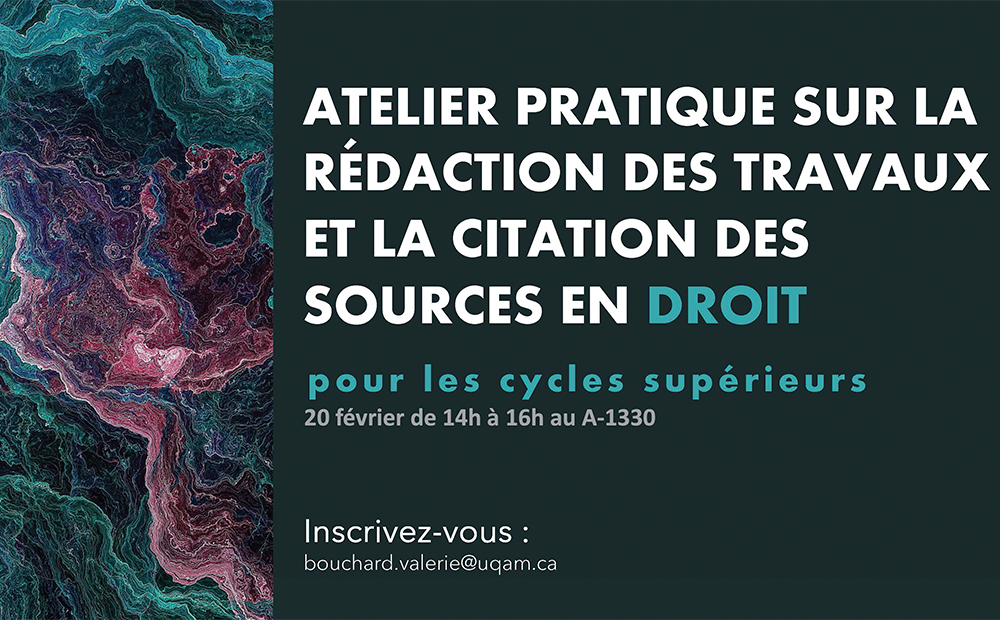 Atelier pratique sur la rédaction des travaux et la citation des sources pour les cycles supérieurs