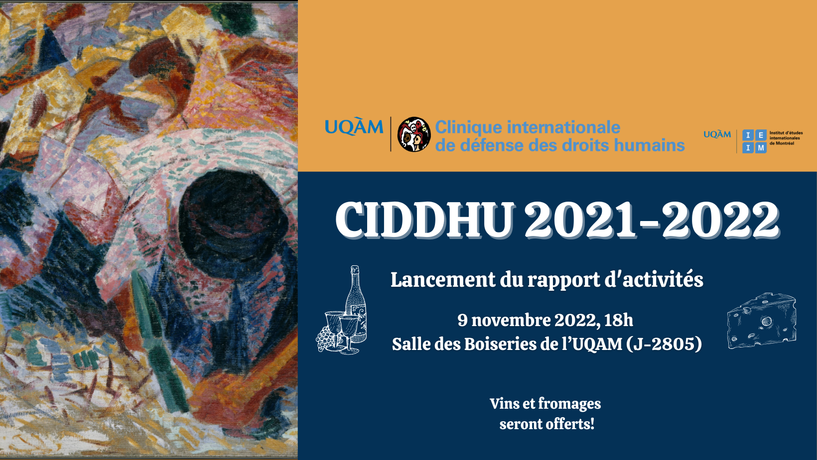 Soirée du Lancement du Rapport d&rsquo;activités 2021-2022 | Clinique internationale de défense des droits humains de l&rsquo;UQÀM
