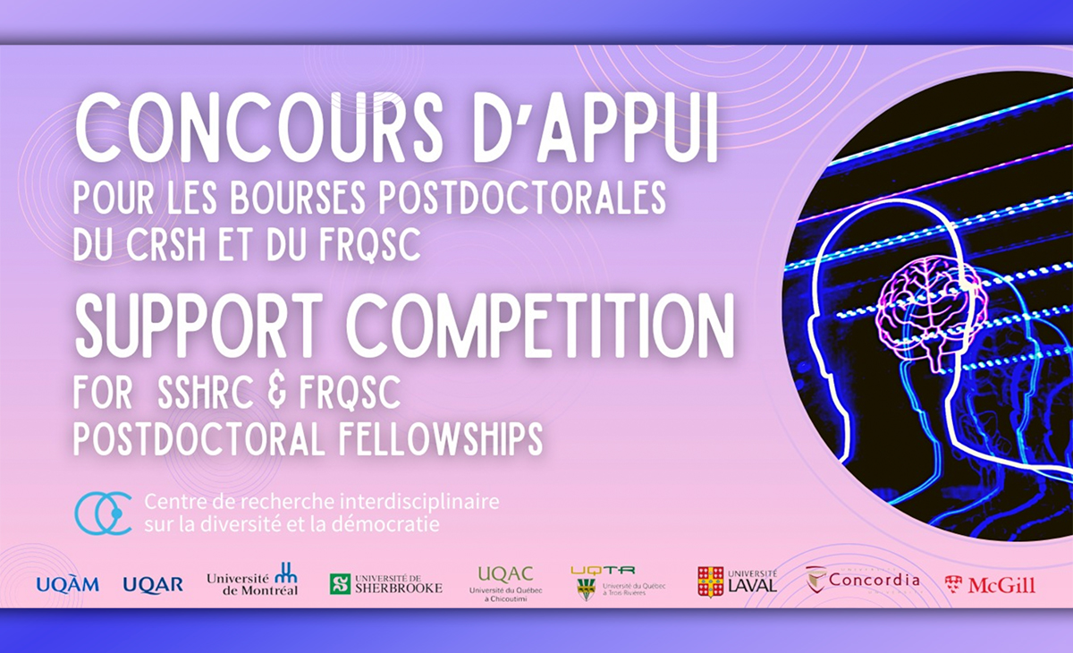 Concours d’appui du CRIDAQ : bourses postdoctorales du CRSH et du FRQSC