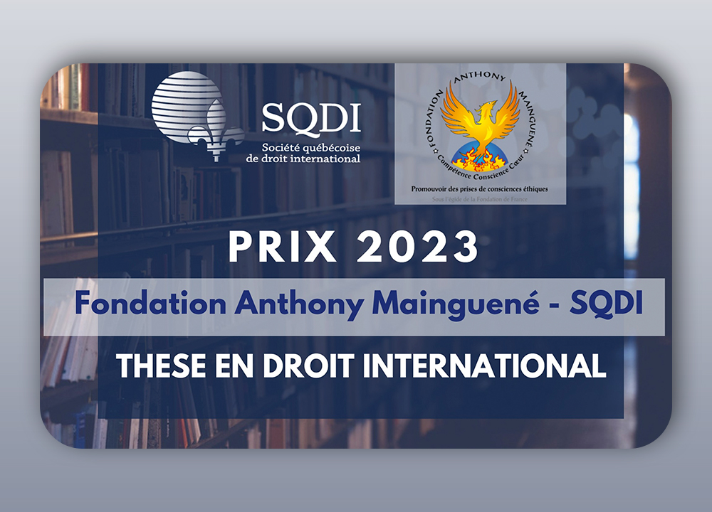 Prix de la Fondation Anthony Mainguené – SQDI