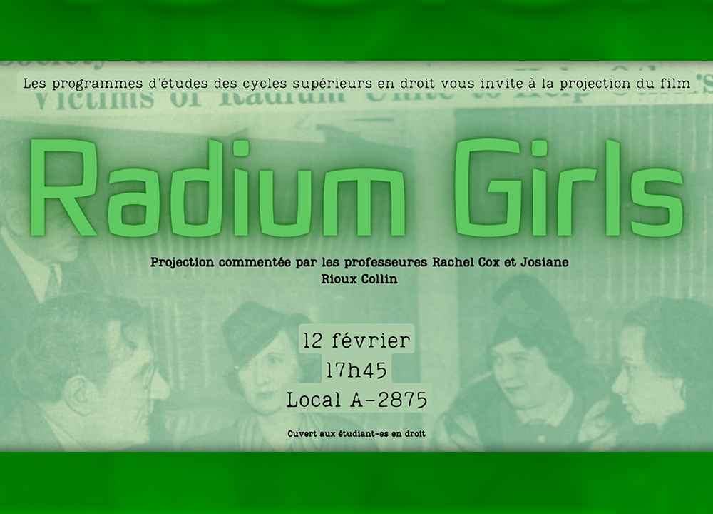 Projection du film « Radium Girls »