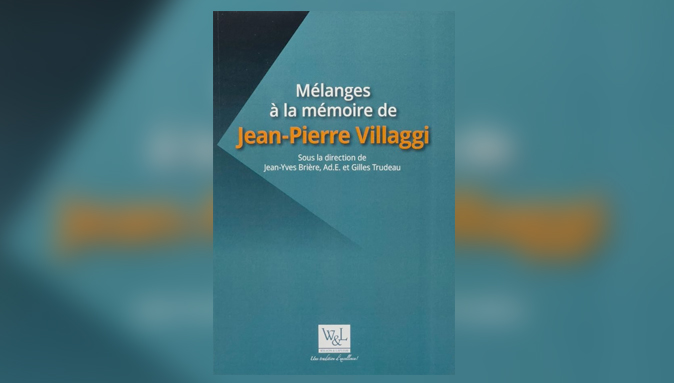 Mélanges à la mémoire de Jean-Pierre Villaggi